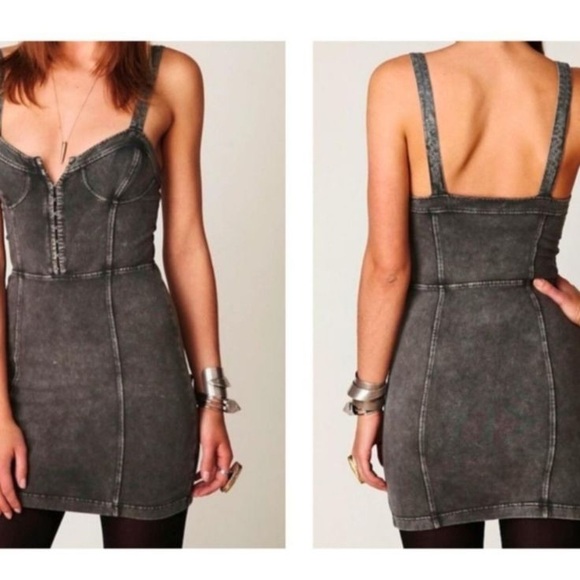 FREE PEOPLE INTIMATELY BODYCON MINI CORSET DRESS - Picture 10 of 10